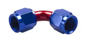 8190-06-1 Redhorse Performance 6/1/8190 -06 An Female To Swivel Coupling -90 Deg-red&blue