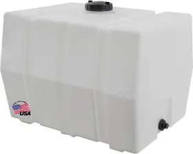 82123929 Romotech Horizontal Square Reservoir Water Tank 100 Gallon Clear