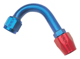 610230 Russell Performance -8 An 120 Degree Hose End 1 1/4 Inch Radius Red And Blue 610230 Russell Performance -8 An 120 Degree Hose End 1 1/4 Inch Radius Red And Blue