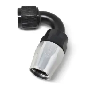 Russell Performance 613403 For -6 An Black/silver 120 Degree Tight Radius Full Flow Swivel Hose End