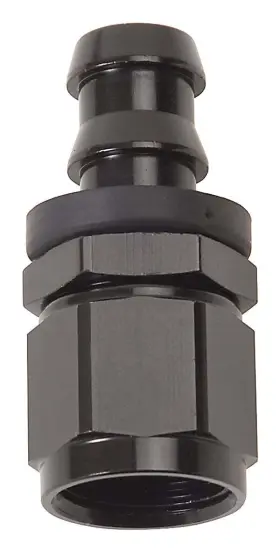 624013 Russell Performance -6 An Straight Twist-lok Hose End Black