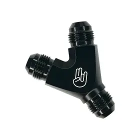 Y828 Shocker Fittings 8an Y Block - Fuel / Coolant Tee