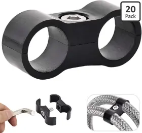 Soimuk 16.7mm Hose Separator Clamps 20 Pack Fuel Line Mounting Fit For Soimuk 16.7mm Hose Separator Clamps 20 Pack Fuel Line Mounting Fit For