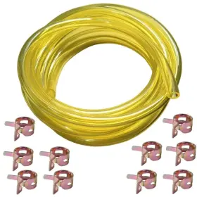 Soogif 716963826075 10 Feet Long Fuel Line Hose Tube 1/4 Inch Id X 3/8 Od With Clamps