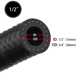 250315-1 Soylin 1/2 Inch Fuel Line Hose Gas Lines Rubber Nbr Push On 5ft 10ft 15ft 25ft