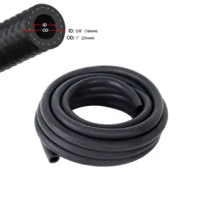 250602-3 Soylin 5/8 Inch Fuel Hose Line Push Lock Nbr Rubber Sae 30r7 25ft 300psi Black
