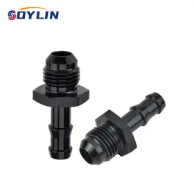 251209-2 Soylin 2pc An6 6an Male Straight To 5/16 Inch Push Lock Barb Adapter Oil Fuel Hose Fittings