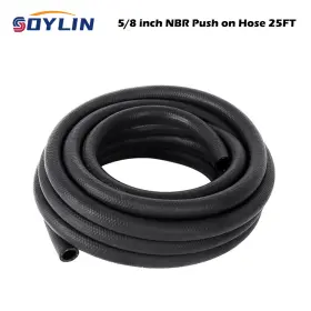 260224-2 Soylin 5/8 Inch Fuel Hose Line Push Lock Nbr Rubber Sae 30r7 25ft 300psi Black 16mm