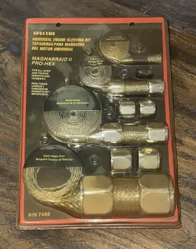 7488 Spectre Chrome Magnabraid Ii Pro Hex Universal Engine Sleeving Kit New Nos