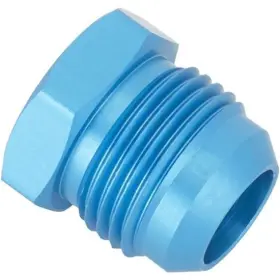 6176022 Speedway Motors Anodized Aluminum -12 An Flare Plug Fitting Blue