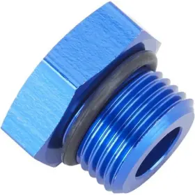 6176028 Speedway Motors Hex Head -8 An Orb Plug O-ring Seal Port Fitting Blue