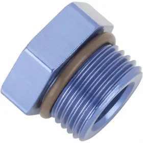 6176030 Speedway Motors Aluminum Straight Thread Fitting Plug Blue -12 An