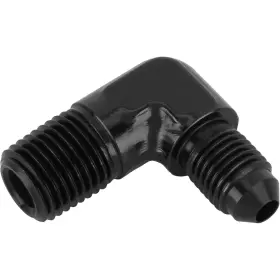 61760811 Speedway Motors Black 90 Degree -4 An Flare To 1/4 Inch Npt Pipe Adapter Fitting