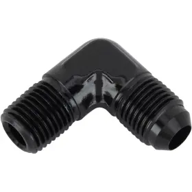 61760821 Speedway Motors Black 90 Degree -6 An Flare To 1/4 Inch Npt Pipe Adapter Fitting 61760821 Speedway Motors Black 90 Degree -6 An Flare To 1/4 Inch Npt Pipe Adapter Fitting