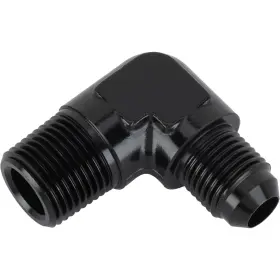 61760841 Speedway Motors Black 90 Degree -6 An Flare To 3/8 Inch Npt Pipe Adapter Fitting