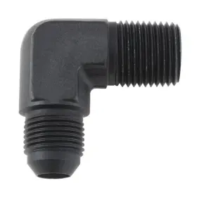 61760861 Speedway Motors Black 90 Degree -8 An Flare To 3/8 Inch Npt Pipe Adapter Fitting