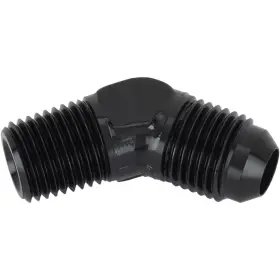 61760951 Speedway Motors Black 45 Degree -6 An Flare To 1/4 Inch Npt Pipe Adapter Fitting