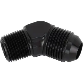 61760961 Speedway Motors Black 45 Degree -8 An Flare To 3/8 Inch Npt Pipe Adapter Fitting