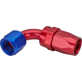 6201017 Speedway Motors Full Flow Swivel Hose End Fitting 90 Degree Red/blue -8 An