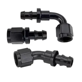 9100785 Speedway Motors Black Socketless Push-on Hose End Fittings An6 Straight/45/90
