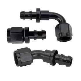 9100786 Speedway Motors Black Socketless Push-on Hose End Fittings An8 Straight/45/90