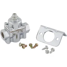 91012803 Speedway Motors Chrome Adjustable Fuel Pressure Regulator 4-9 Psi