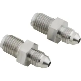 9106282 Speedway Motors Male Brake Fitting 7/16-20 Ifm To An3 Stainless Steel Pair