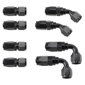91606118 Speedway Motors Full Flow Swivel Fitting Kit -6an Black