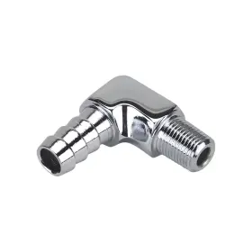 91611055 Speedway Motors Chrome 90 Adapter Fitting 3/8 Inch Hose To 1/8 Npt