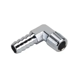 91611056 Speedway Motors Chrome 90 Adapter Fitting 3/8 Inch Hose To 1/4 Npt