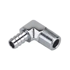 91611057 Speedway Motors Chrome 90 Adapter Fitting 3/8 Inch Hose To Npt