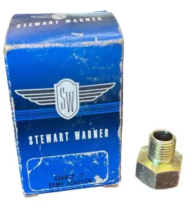 F-428819 Stewart Warner Vintage 1pc Universal Brass Temperature Adaptor Usamade