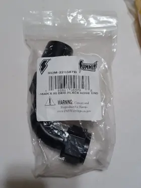 220587b Summit Sum 16an X 90 Degree Black Hose End