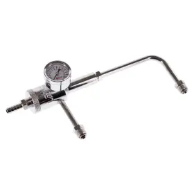 Sum-g3120-2 Summit Racing G3120-2 Fuel Line Chrome Steel Adjustable 3/8 Inch Npt Inlet Gauge Included