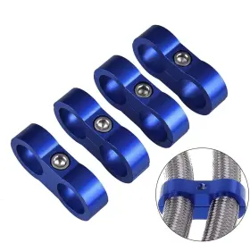 2amz503bl-an10 Sykrss 10an Hose Separator Clamp Fuel Line Mounting Clamps Blue
