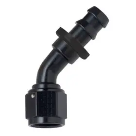 S1d-5470 System1 Designs -10an Black Anodized 45 Degree Socketless Push Lock Hose End