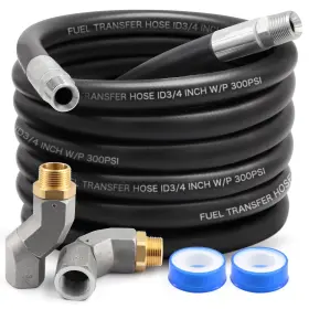 Yhgfdhis090690z3u Taukealugs Fuel Transfer Hose 20ft 3/4 Npt 2pc Swivel Connector Diesel Gasoline 3/4inch