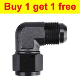 Tembor 751315617260 8an Female To Male Flare Swivel Hose Fitting Adapter 90 Degree Aluminium