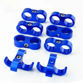 Tembor 751315619769 4pcs 8an An8 Hose Separator Clamp Bracket Adapter For Oil Fuel Line Aluminum