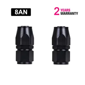 Kt00088d0-2 Tembor 2 8an Straight Swivel Hose End Fitting For Cpe Oil Fuel Line Aluminum Black