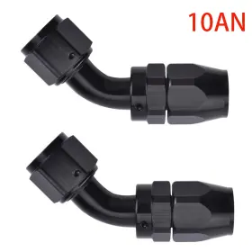 Kt00506an10bk-hw Tembor 4pcs 45 An10 Degree Swivel Hose End Fittings Adaptor For Oil Fuel Line Black Kt00506an10bk-hw Tembor 4pcs 45 An10 Degree Swivel Hose End Fittings Adaptor For Oil Fuel Line Black