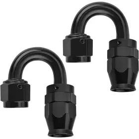 Kt01334d180-2 Tembor 2pcs 6an Ptfe Hose End Fitting 180 Degree Black Fit For E85 Kt01334d180-2 Tembor 2pcs 6an Ptfe Hose End Fitting 180 Degree Black Fit For E85