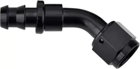 Kt07051d45bk-amz1 Tembor Push Lock Hose End Fitting 4an 45 Straight Barb Adapter Aluminum Black 1x