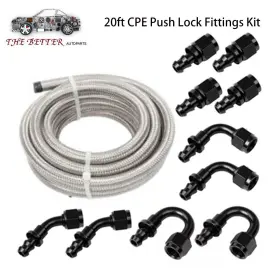 Tf-1006-an-1002-10-121 Thb 20ft 6an 8an 10an 12an Cpe Nylon Stainless Steel Braided Push Lock Fitting Kit