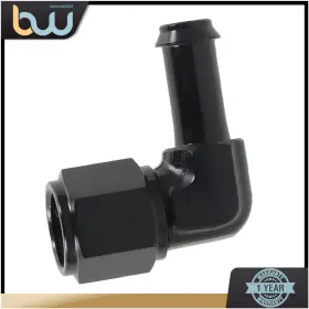 Bw640792th Tinvhy Black 6an Female Swivel To 3/8 Inch Barb Fitting Adapter Aluminum 90 Degree Bw640792th Tinvhy Black 6an Female Swivel To 3/8 Inch Barb Fitting Adapter Aluminum 90 Degree