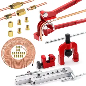 C-032-3 Tnisesm Ct-2020 C-032-3/16 3/16inch Brake Line Flaring Tools Kit Include Copper-plated Gold