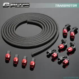 2201 Transmotor2013 T13 New 5m 6an Black Nylon Braided Oil Fuel Hose Line And Adapter End Fittings