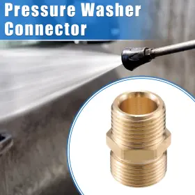 Uauto1 637516683030 Pressure Washer Connector 14mm G1/2 Inch Male Adapter Brass Screw Hose Uauto1 637516683030 Pressure Washer Connector 14mm G1/2 Inch Male Adapter Brass Screw Hose