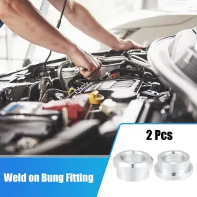 Uauto1 767153062315 2pcs 3/4 Inch Npt Female Weld On Bung Fitting For Car Aluminum Alloy Silver Tone Uauto1 767153062315 2pcs 3/4 Inch Npt Female Weld On Bung Fitting For Car Aluminum Alloy Silver Tone