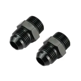 Ucreative 606825176328 8an Flare To Orb Male Fuel Rail Adapter Fitting Black 2pcs